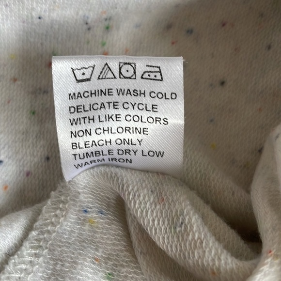 𝅺shades of Grey By Micah Cohen Rainbow Speckled Sweatshirt Size Medium - Picture 8 of 10